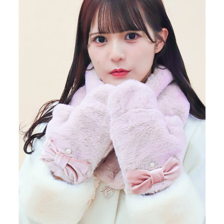 ベロアリボンファーミトン[品番：IGAW0005575]｜axes femme