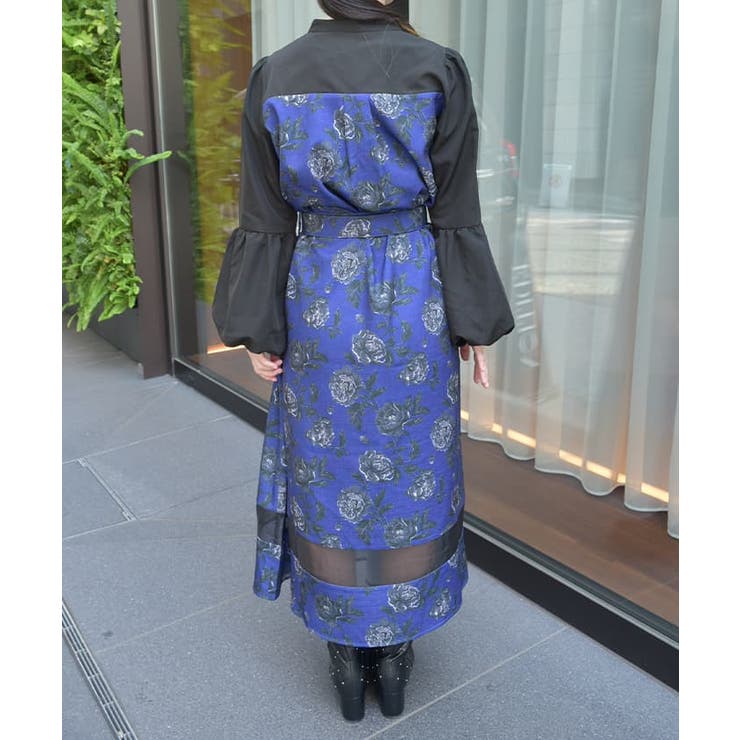 バルーンスリーブフラワーワンピース[品番：IGAW0005490]｜axes femme