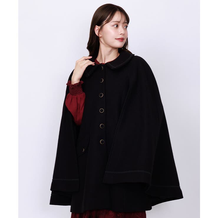 ファー襟付ケープコート[品番：IGAW0005595]｜axes femme（アクシーズ