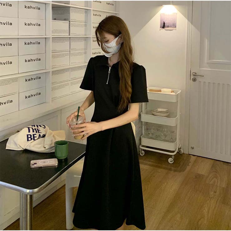 ワンピース 膝下丈 半袖[品番：AKIW0004476]｜And Kawaii（アンド