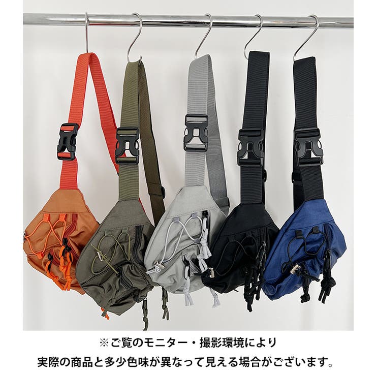 ダブルポケットワンポイントボディバッグ[品番：OUTW0000243