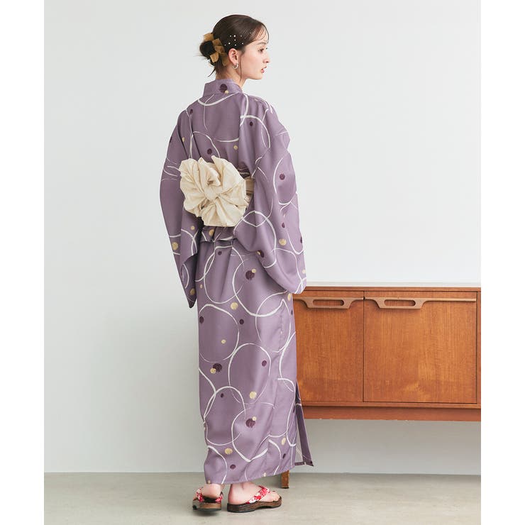 3点セット ニュアンス柄セパレート2WAY浴衣セット[品番：ADEW0004455