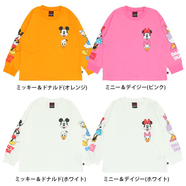 親子お揃い ディズニー 袖キャラクタ ーロンT 0199K[品番：BYDK0007198