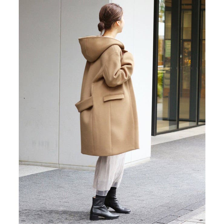 IENA イエナ】二重織りシャルムフードコクーンコート◇[品番