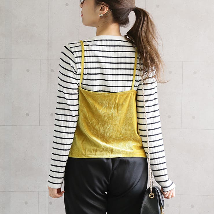 ベロアビスチェ◇キャミソール ビスチェ トップス[品番：CRCW0003221