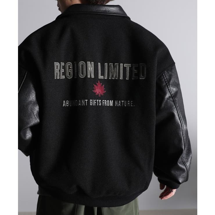 旬のこなれヴィンテージ感。襟付きバッグ刺繍メルトンレザードッキング