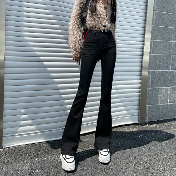 デニム ハイウエストフレアパンツ ブーツカット[品番：COCW0004899