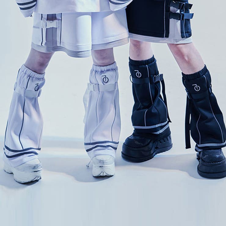 ililil【イルイルイル】サイバーリフレクターレッグカバー 全2色 黒