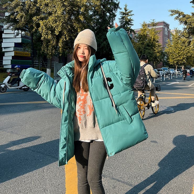 アルファベット刺繍ダウンジャケット 9734[品番：XB000010045]｜G&L