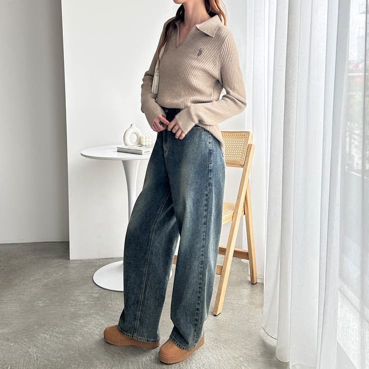 U．S． POLO ASSN．】ポロ衿リブニット[品番：GERW0011065