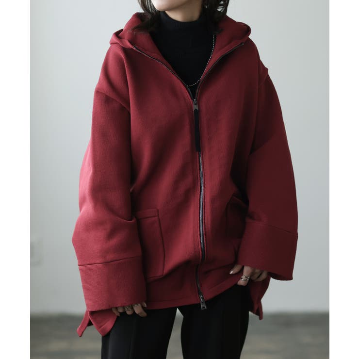 パーカー レディース 秋 新作 アウター ニット ニットパーカー 体型