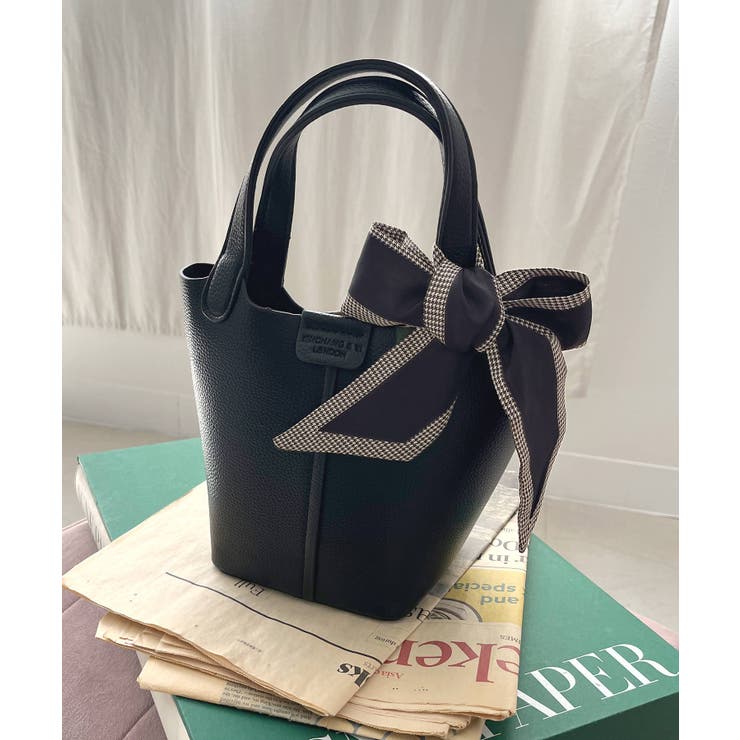 スカーフ付き2wayハンドバッグ [24643 無地[品番：BA000005877]｜JULIA