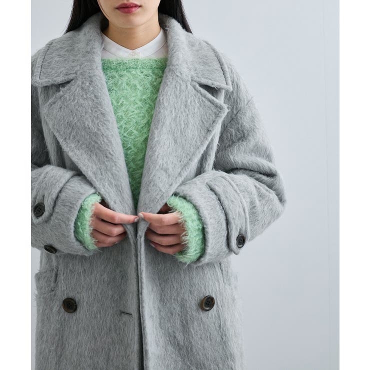 シャギーミディ丈Pコート[品番：VISW0046296]｜VIS （ビス ）の