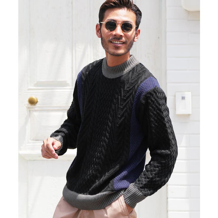 ◇マルチネックフィッシャーマンニット◇[品番：JG000013464]｜JIGGYS