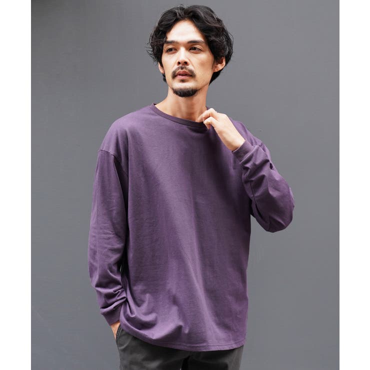 吸汗速乾 ロンT メンズ◇ルーズフィットクルーネックロンT◇Tシャツ