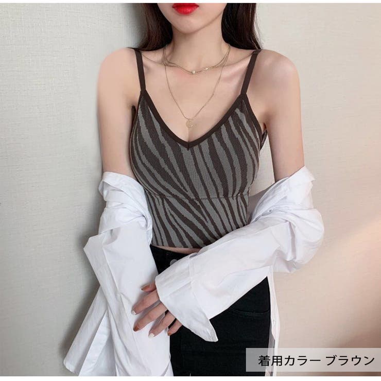 キャミソール ゼブラ トップス[品番：JCSW0000744]｜JOCOSA（ジョコサ