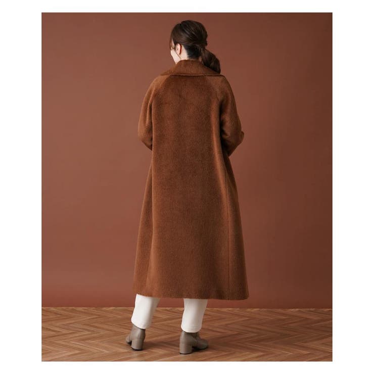 アルパカ混シャギーダブルコート[品番：LAVW0012941]｜Leilian