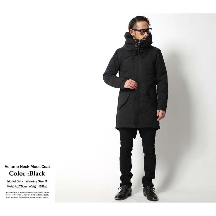 ボリュームネックモッズコート モッズコート メンズ[品番：OE000002853