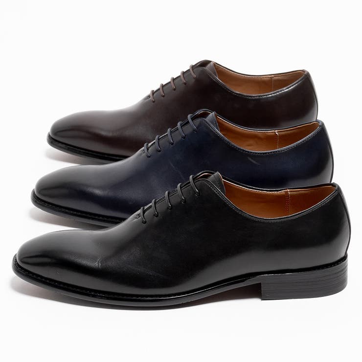 ホールカット レザー ドレスシューズ / プレーントゥ レースアップ