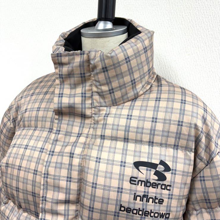 リバーシブルチェック柄中綿ジャケット 秋 冬[品番：SHNW0012134