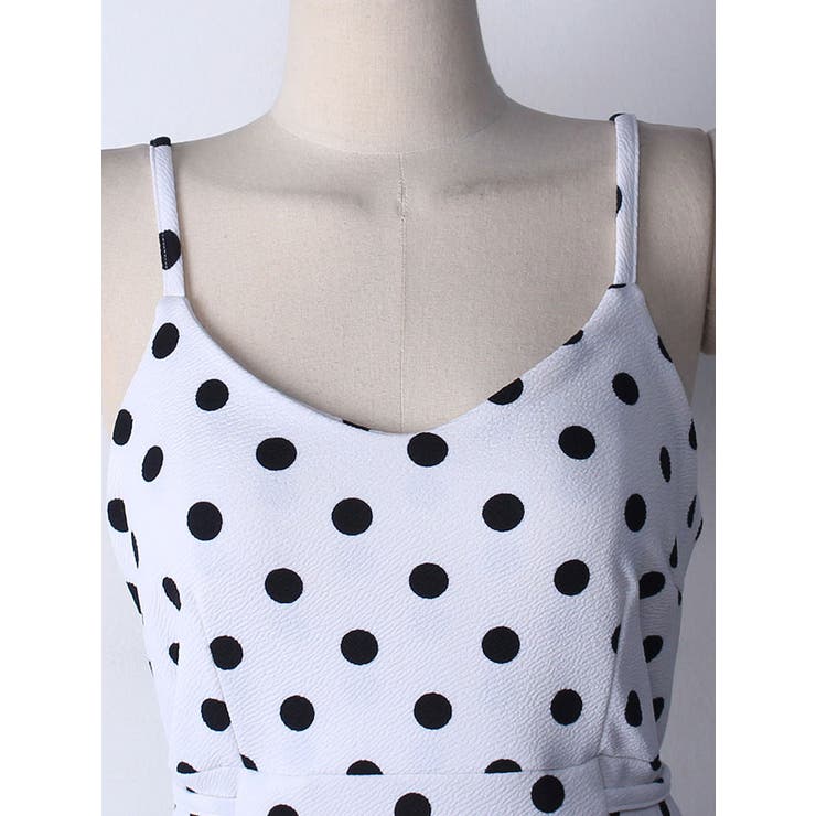 ドット柄 キャミソール ワンピース[品番：KH000011866]｜VIVID LADY