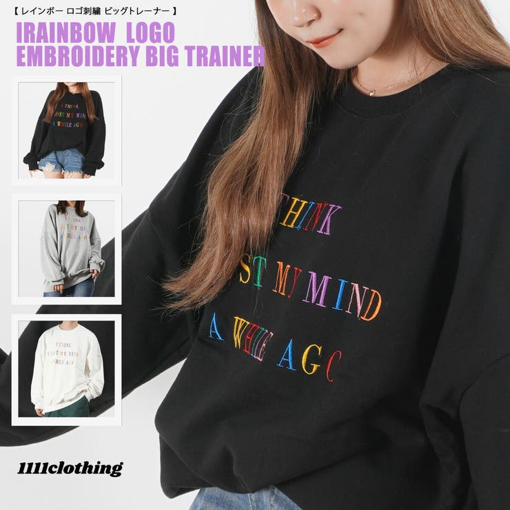 レインボー ロゴ刺繍 ビッグトレーナー[品番：OCGW0002277]｜ONE 4