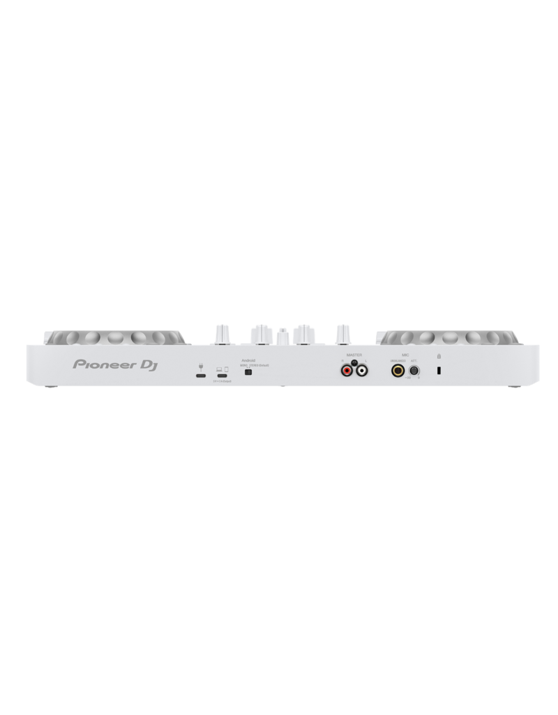 White DDJ-FLX4 2-channel DJ controller for rekordbox and Serato