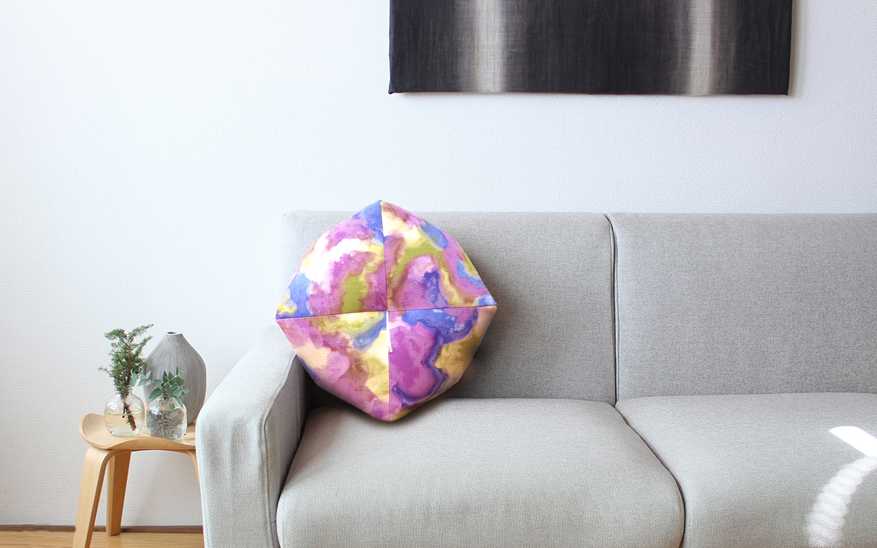 手染め生地のデザイン座布団 おじゃみ | 染めのさきら - 高岡屋