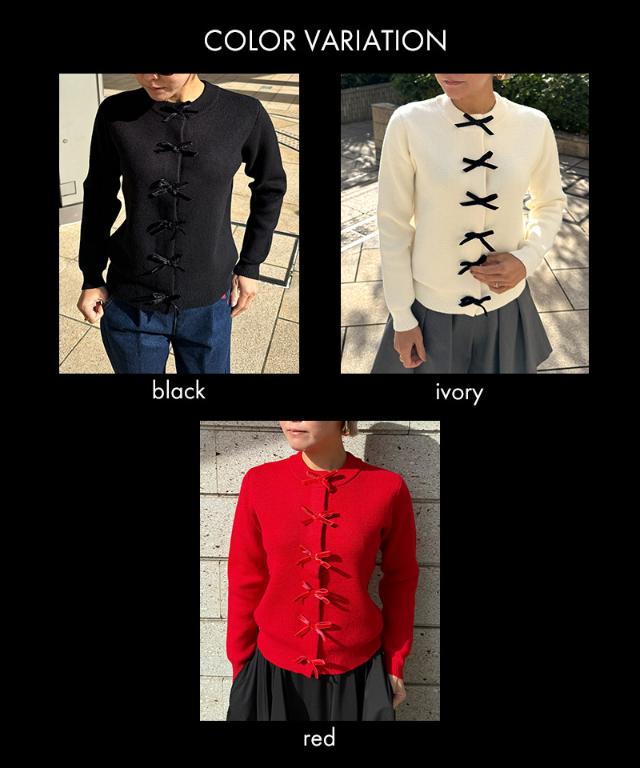 ベロアリボンカーディガン｜JENNE(ジェンヌ)公式通販：パリジェンヌの