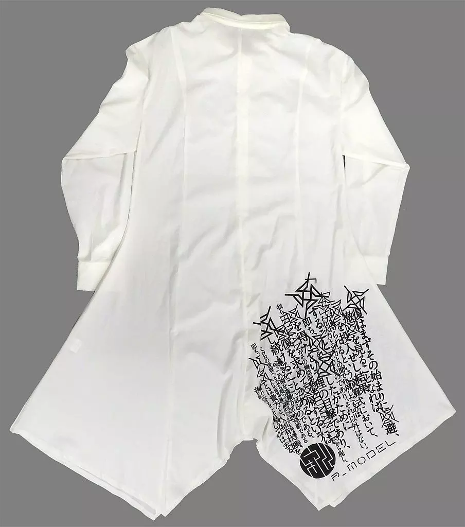 平沢進回＝回オーバーサイズロングシャツ核P-MODELホワイトM