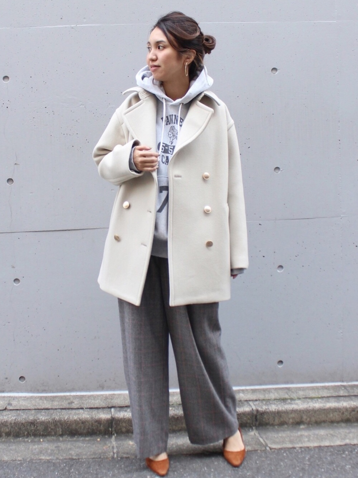 FRAMeWORK（フレームワーク）の「ラムリバーメルトンPコート