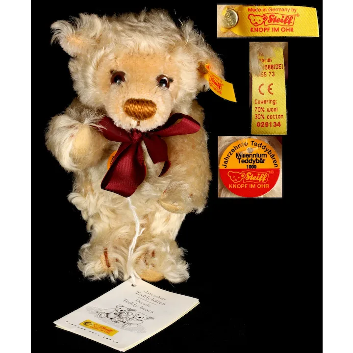 Steiff Mini Millenium 5xJointed Teddy Bear All ID Part of the