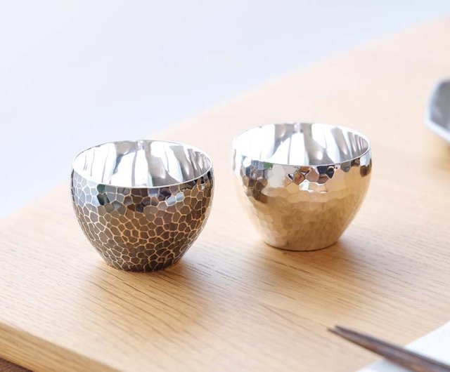 日本東京銀器森銀器製作所纯银酒杯标准锤目纹傳統工藝品金屬MUKU工房