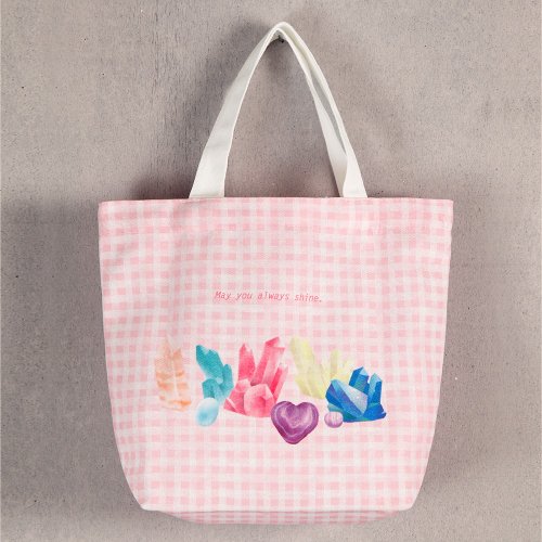 台湾 【イラストデザイン】MAY YOU ALWAYS SHINE | 両面総柄ミニトート