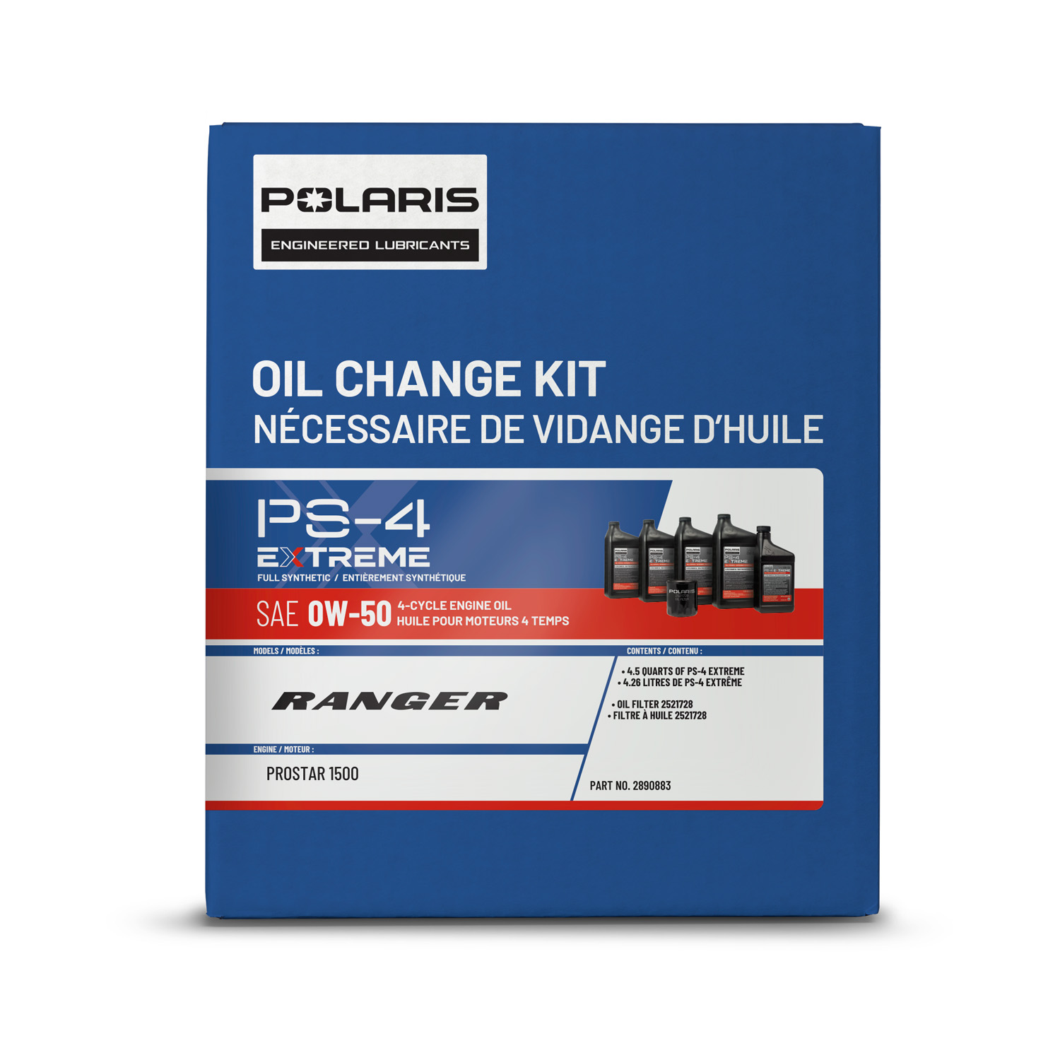 Extreme Full Synthetic Oil Change Kit, Polaris Ranger Prostar 1500