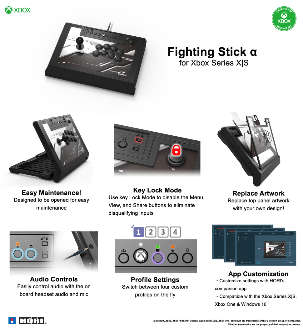 Fighting Stick α Designed for Xbox Series X | S ・ Xbox One - HORI USA