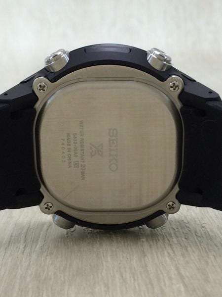 SEIKO(セイコー) / ソーラー腕時計/デジタル/ラバー/BLK/プロスペック