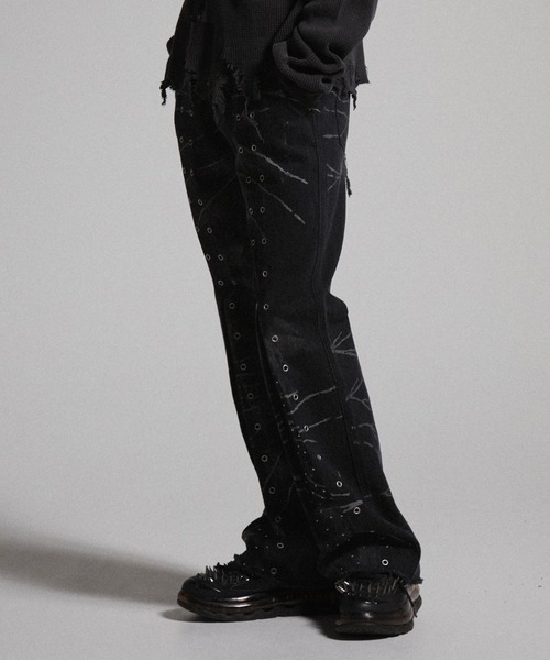 GRANCY | 【GRANCY】Crazy Design Skinny Flare Denim Pants