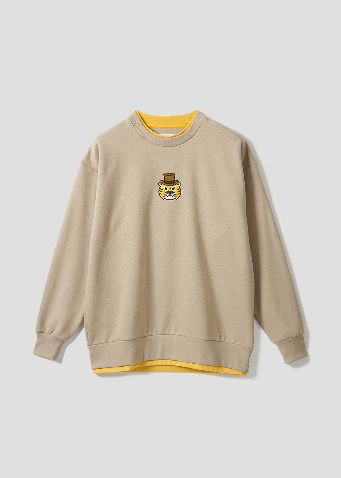 オーサムタイガー ジェントルマン｜裏起毛レイヤードビッグスウェット