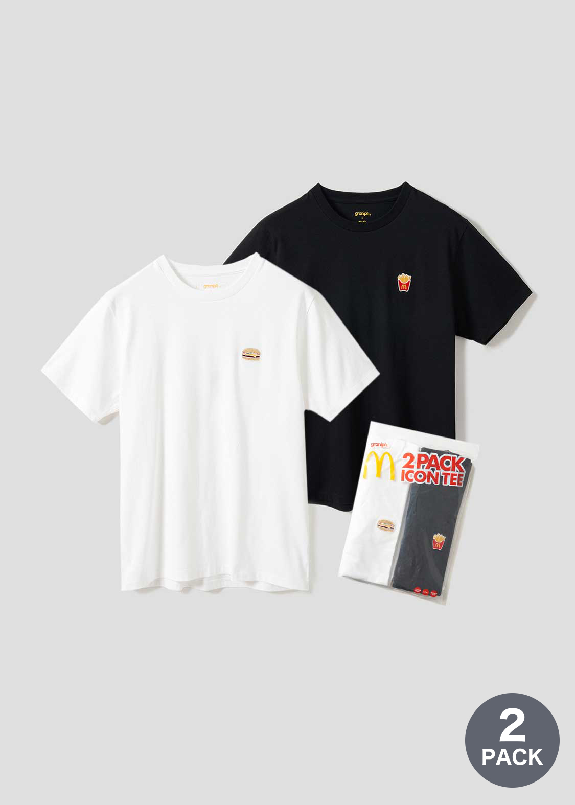 チーズバーガー & マックフライポテト｜2パックアイコンTシャツ｜ユニ
