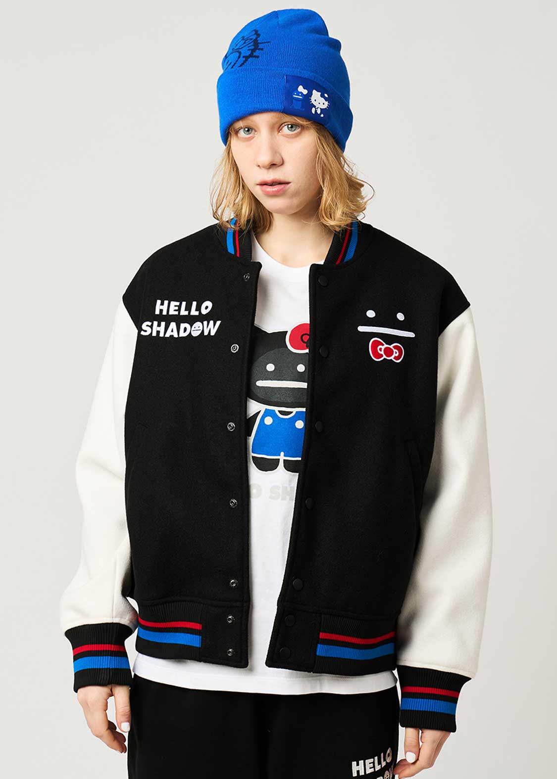 おすわり HELLO SHADOW｜スタジャン｜ユニセックス｜グラニフ(graniph