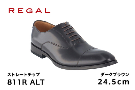 REGAL 811R ALT ストレートチップ ダークブラウン 24.5cm リーガル