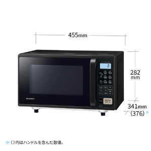 H183(ブラック) SHARP オーブンレンジ RE-F165-B（ブラック