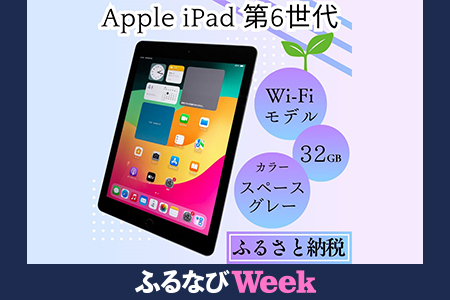 ふるさと納税】iPad 第6世代 32GB Wi-Fiモデル（スペースグレー