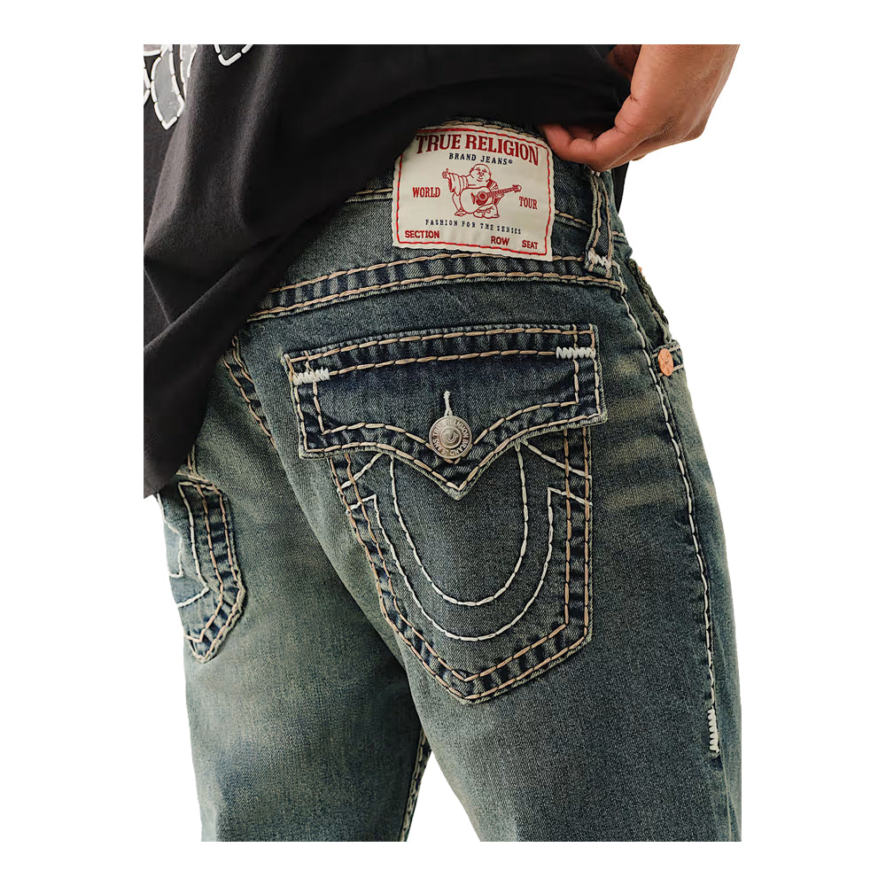 True Religion Men's Ricky Super T Straight Jean - Midnight