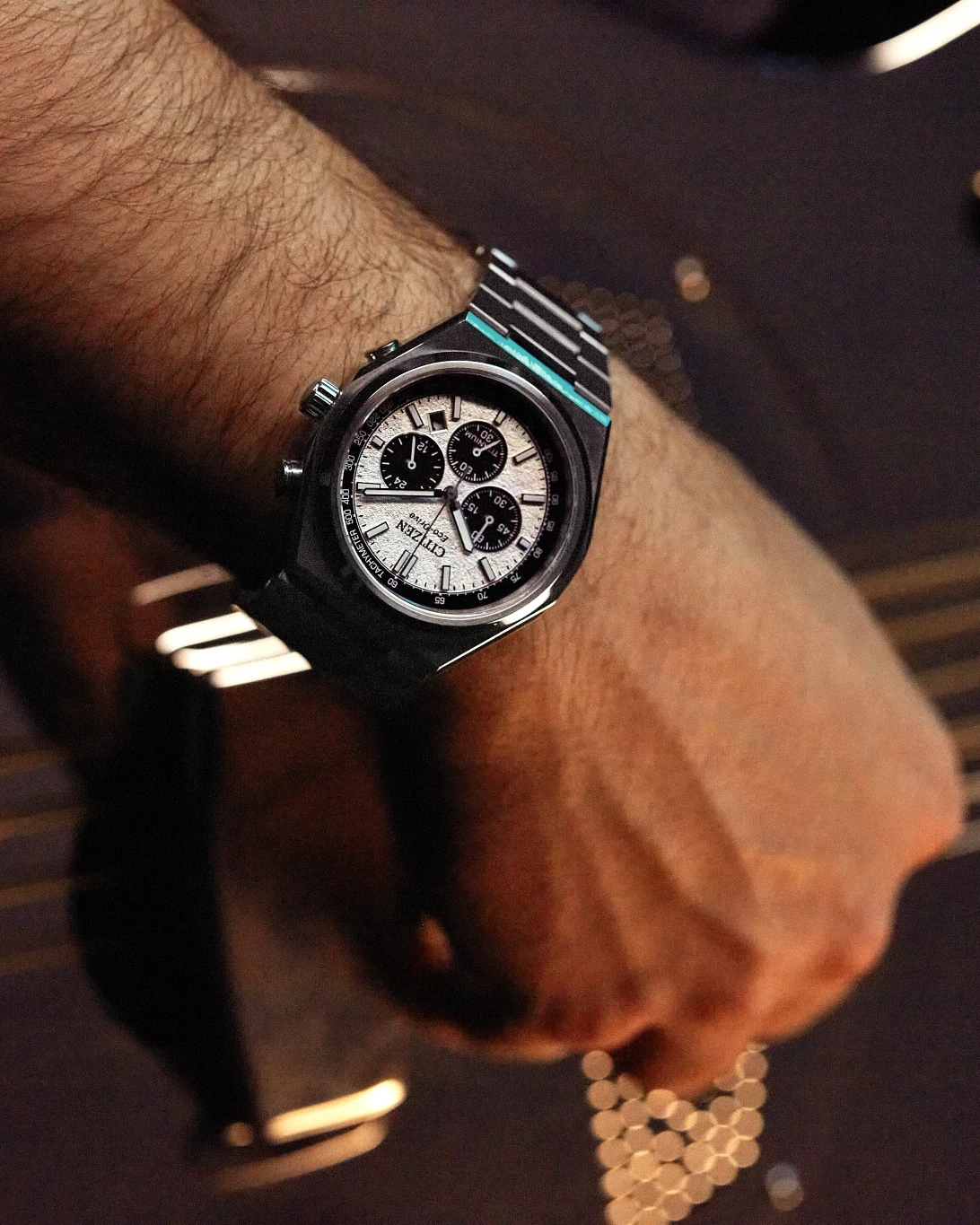 Zenshin Chrono Silver-Tone Dial Super Titanium Bracelet CA4610-85A