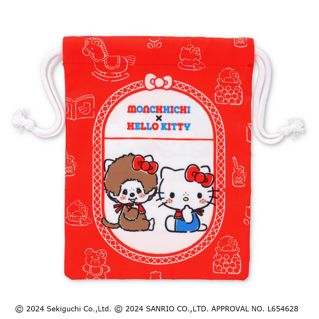モンチッチ】モンチッチ×ハローキティ 巾着（スタンダード