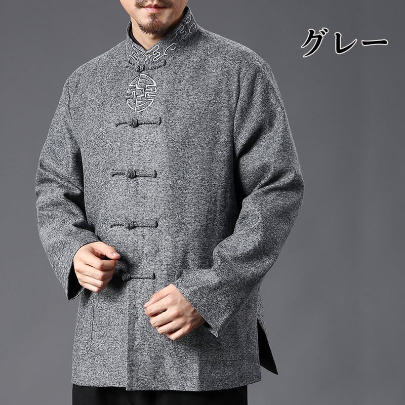 BEAMSBOY×東洋 龍刺繍 スカチャイナジャケット チャイナシャツ TAILOR