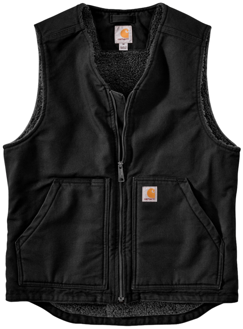 Carhartt Men's Relaxed Fit Washed Duck Sherpa-Lined Vest | Academy