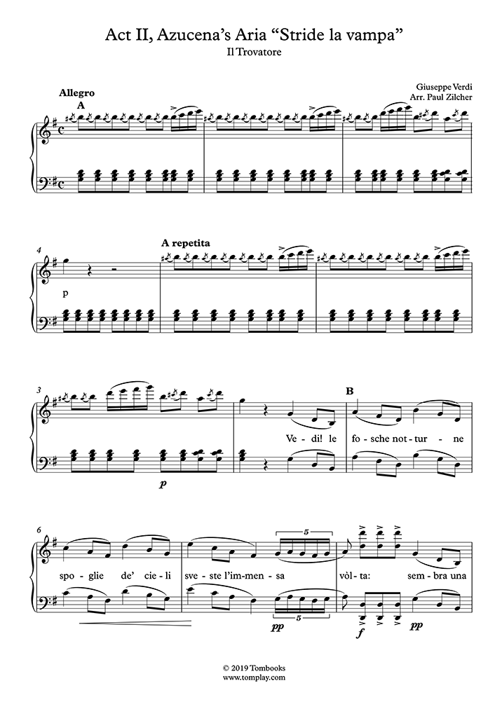 歌劇「イル・トロヴァトーレ」〜第2幕：炎は燃えて（アズチェーナの